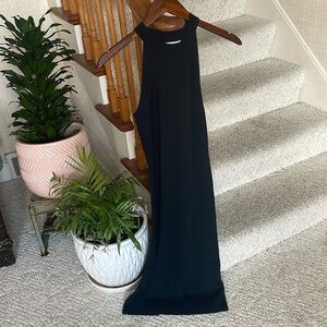 NWT Old Navy Black Ribbed High Neck Maxi  Dress